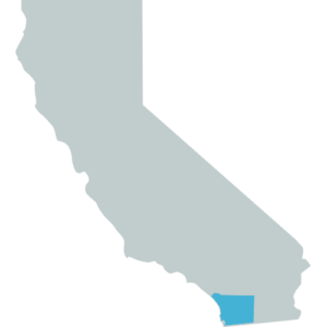 California map showing San Diego County