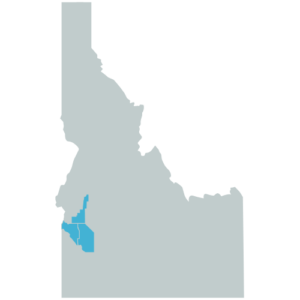 Idaho map showing Boise Idaho business cleaning service areas