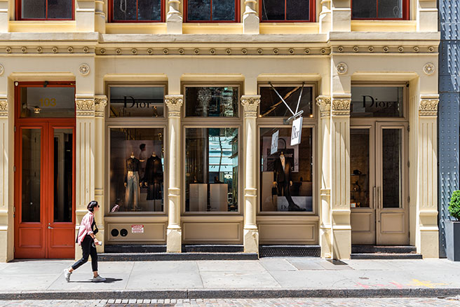 Clean commercial storefront windows.