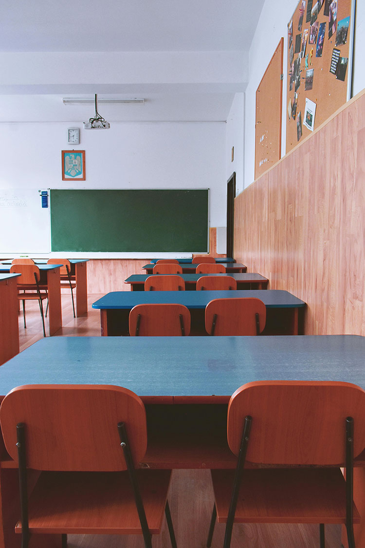 A clean classroom