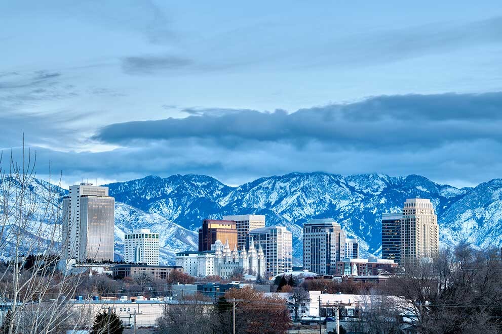 Salt Lake City in Winter when Ice Melt is heavily used.