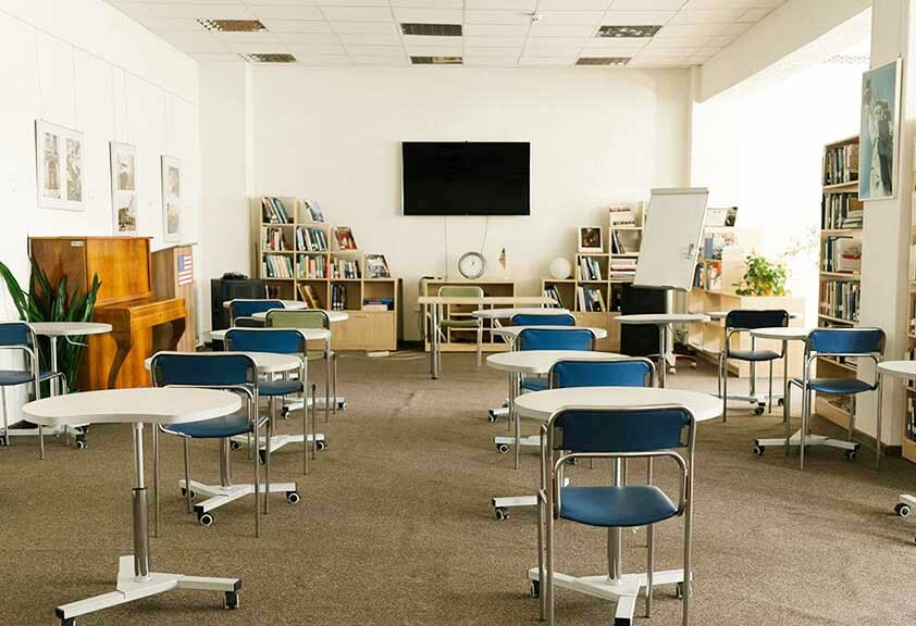 clean-classroom Professionally cleaned classroom