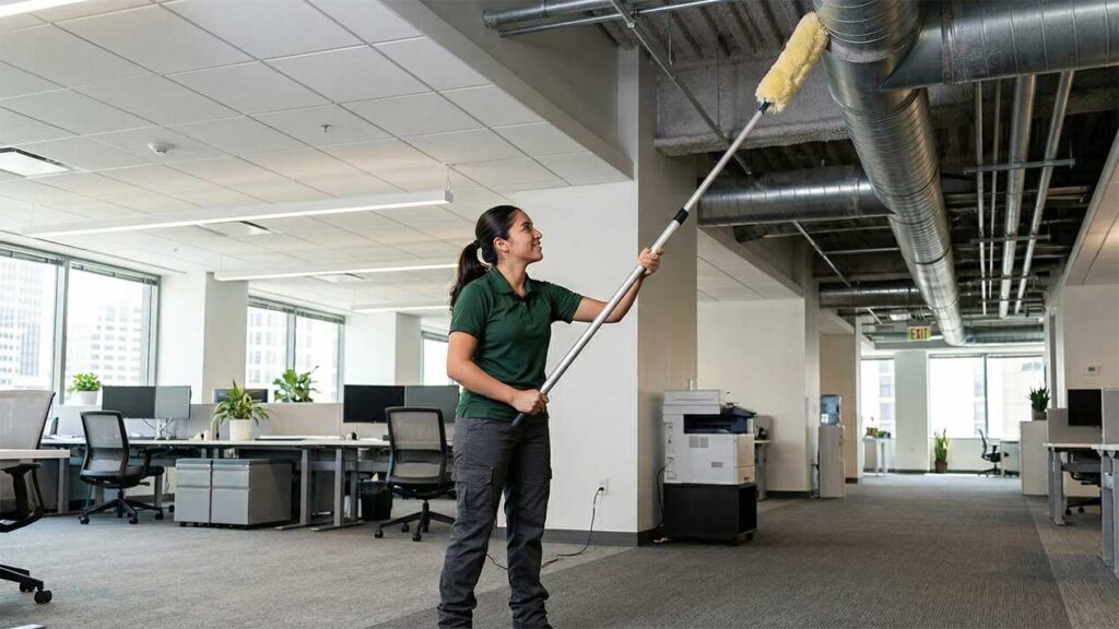 High dusting during initial cleanup