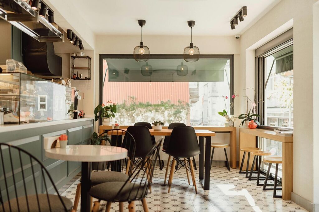 Clean coffee shop