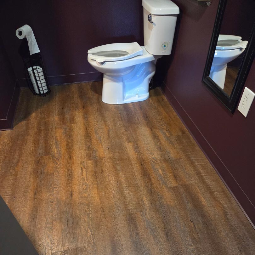 Clean coffee shop restroom