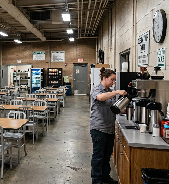 clean cafeteria