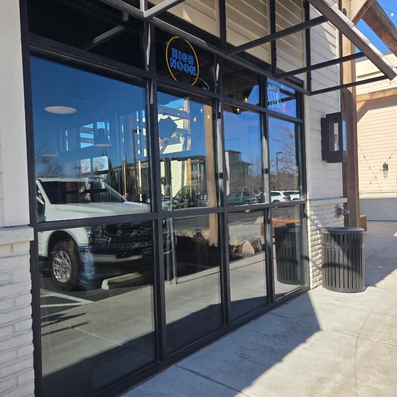 clean retail window glass